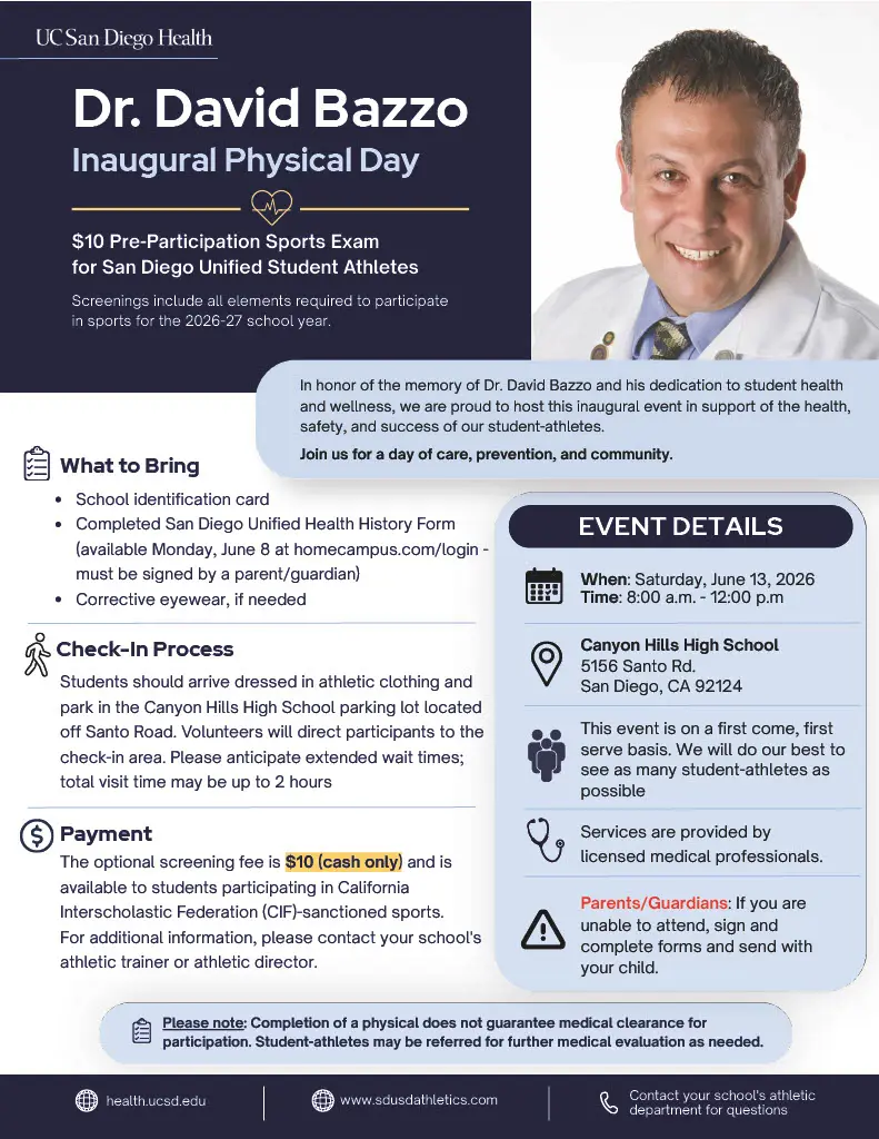 Dr. David Bazzo Inaugural Physical Day