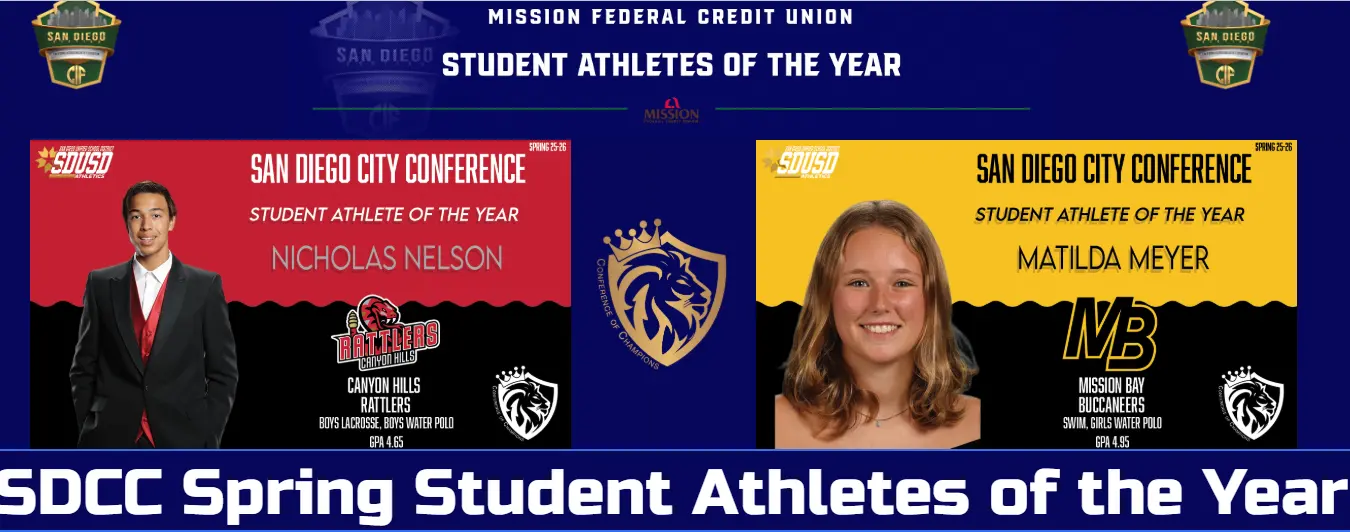 CIFSDS Mission Federal Credit Union Athletes Of the Year-Spring