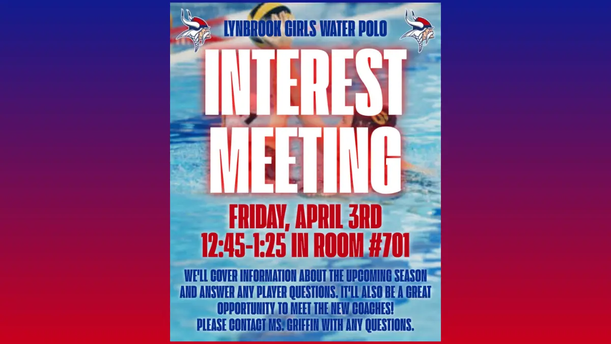 Girls Water Polo Meeting Friday