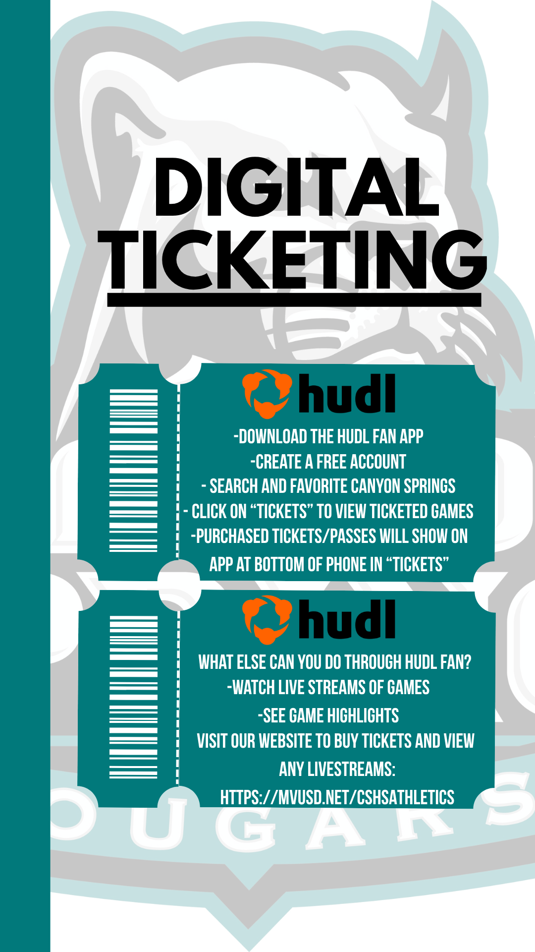Digital Ticketing Through HUDL Fan