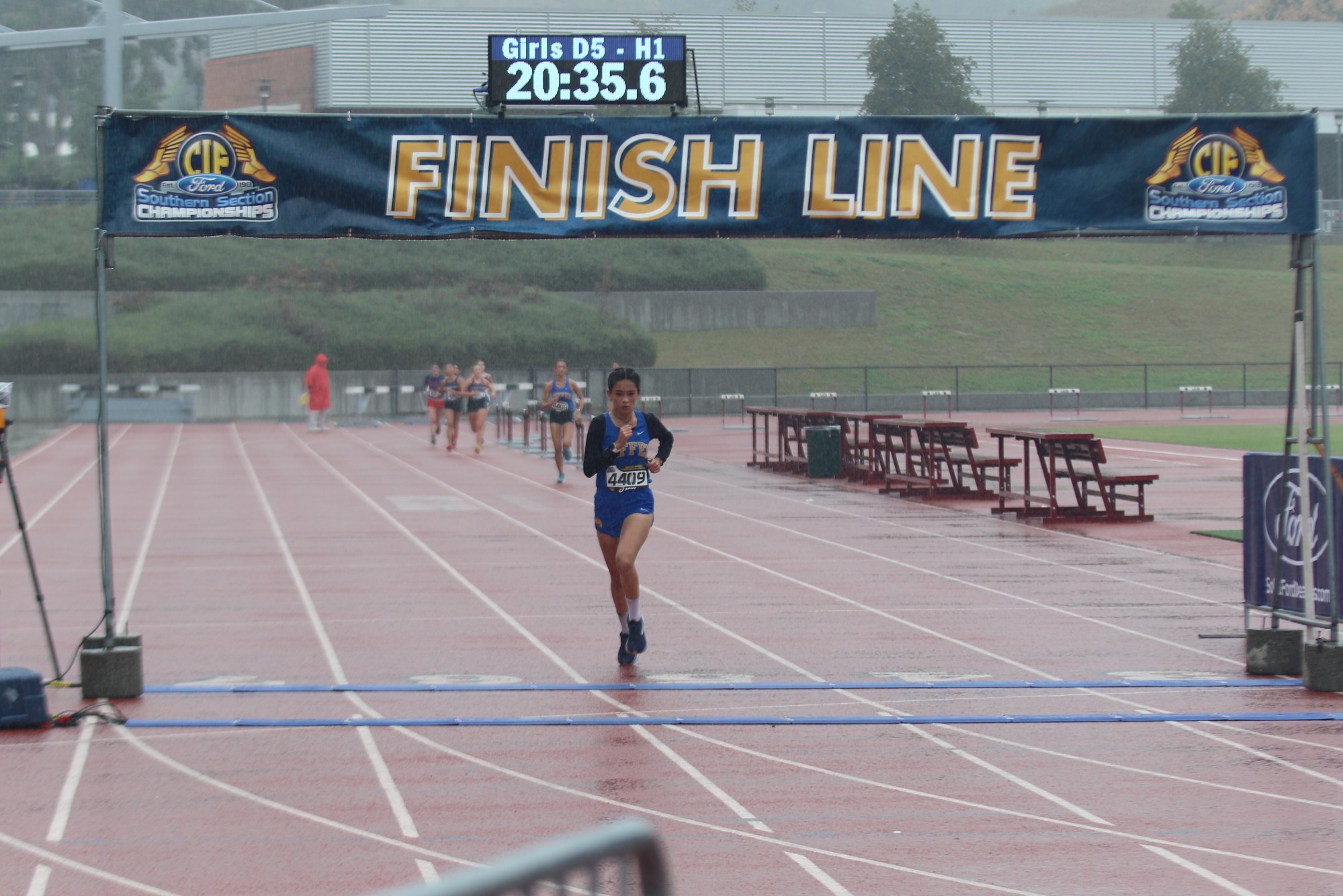 Bruin Runners Weather Rainy CIF-SS Race at Mt. SAC