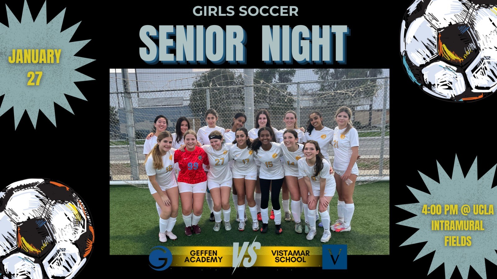 Varsity Girls Soccer To Host Vistamar For Senior Night