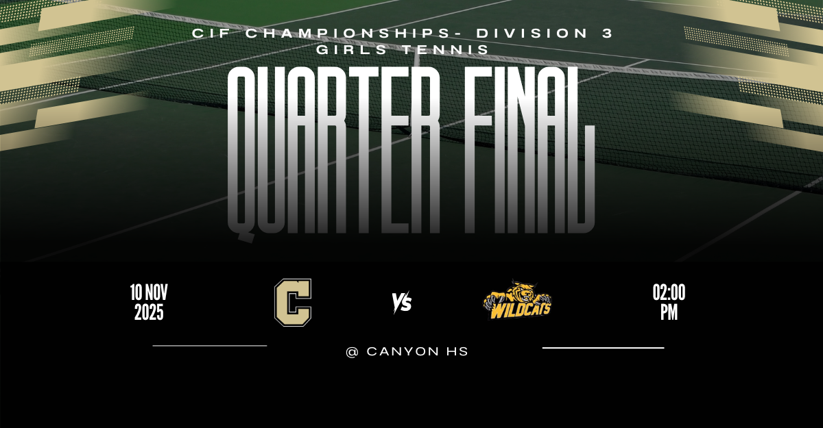 Girls Tennis host CIF Quarter Final Today, November 10