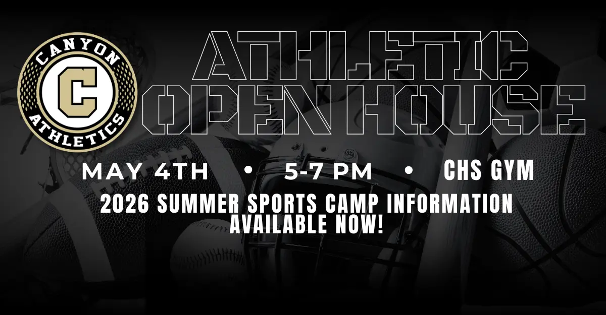 Athletic Open House Monday, May 4th