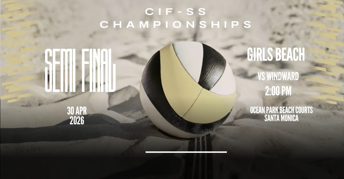 Beach Volleyball in CIF-SS Division 3 Semi Final!