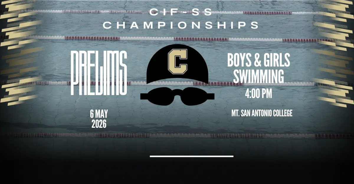 Canyon Swimming in CIF-SS Prelims Wednesday, May 6th