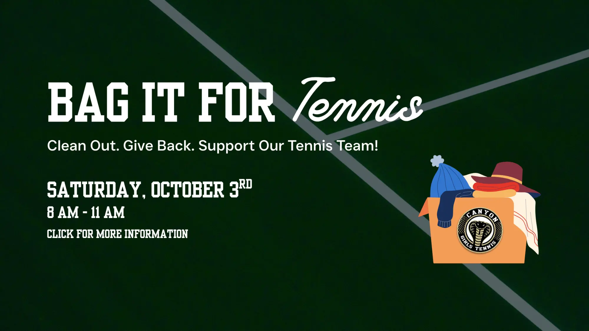 Bag It For Tennis: Clothing Drive