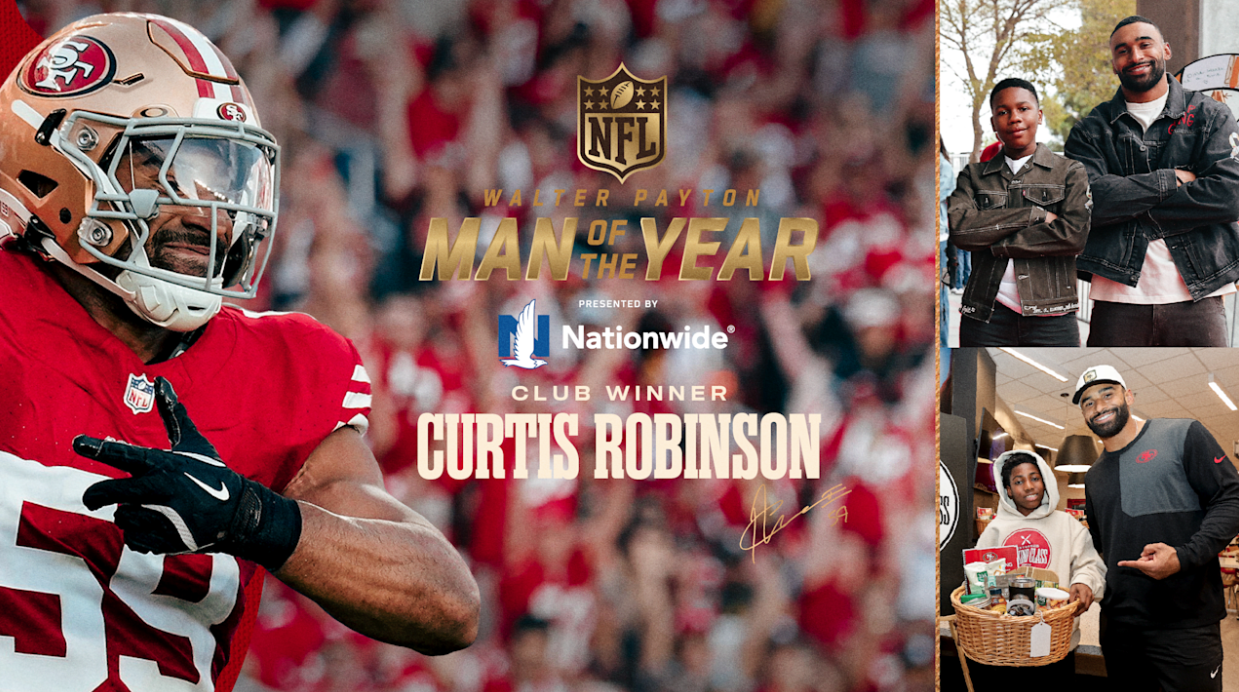 Curtis Robinson Named 49ers Club Winner for Walter Payton NFL Man of the Year Award