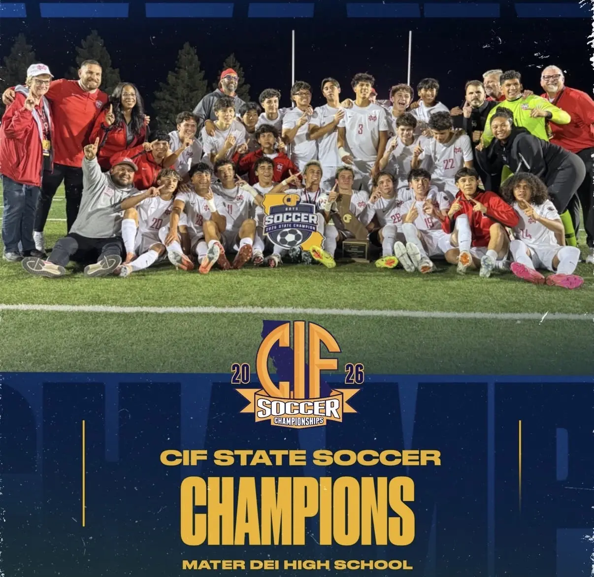 Boys Soccer Defeats Everett Alvarez for CIF State Title
