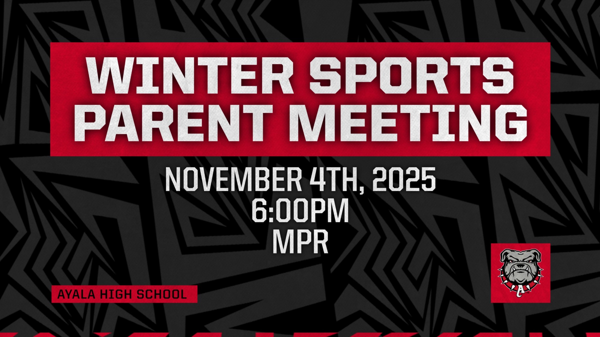 Winter Sports Parent Meeting