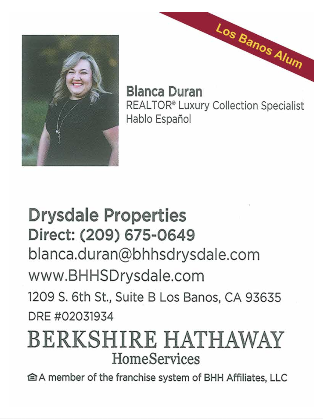 Blanca Duran, Realtor