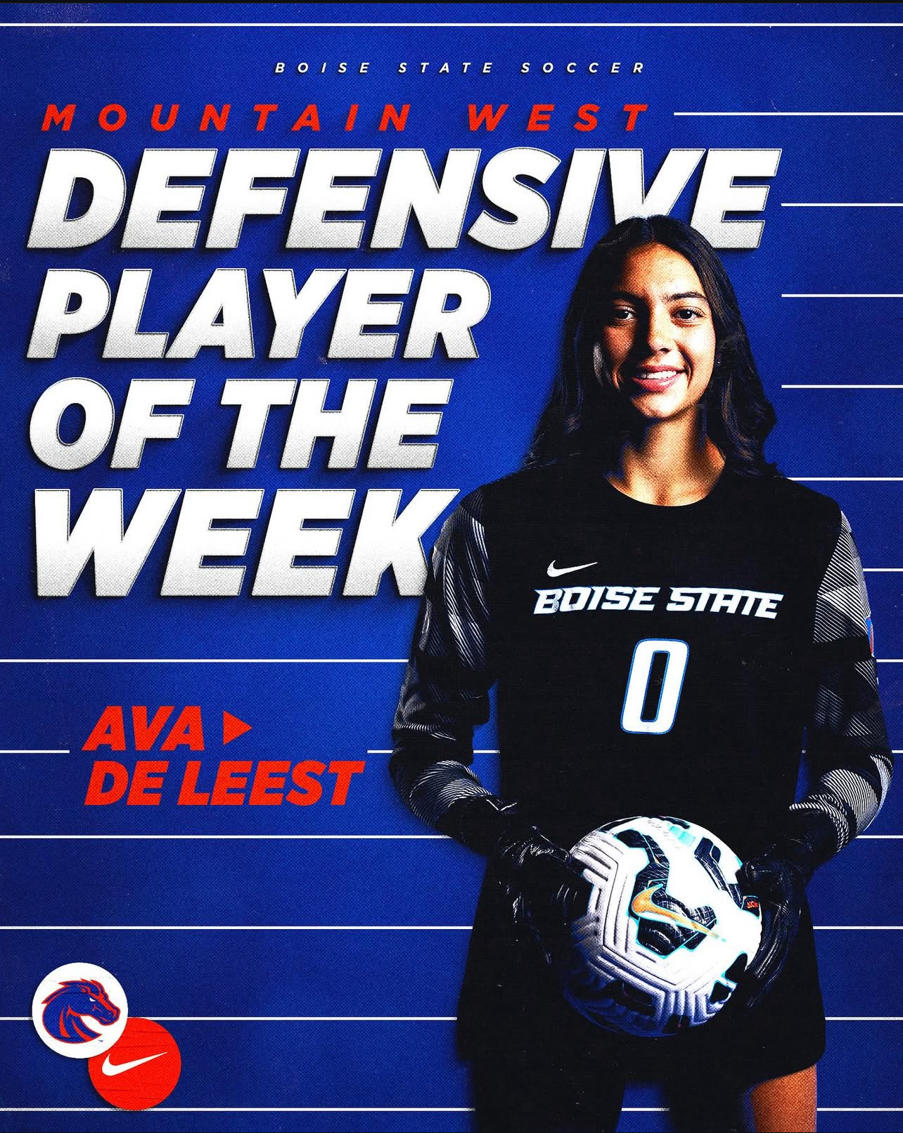 Congrats to Boise State Freshman and Troy Alumni Ava de Leest