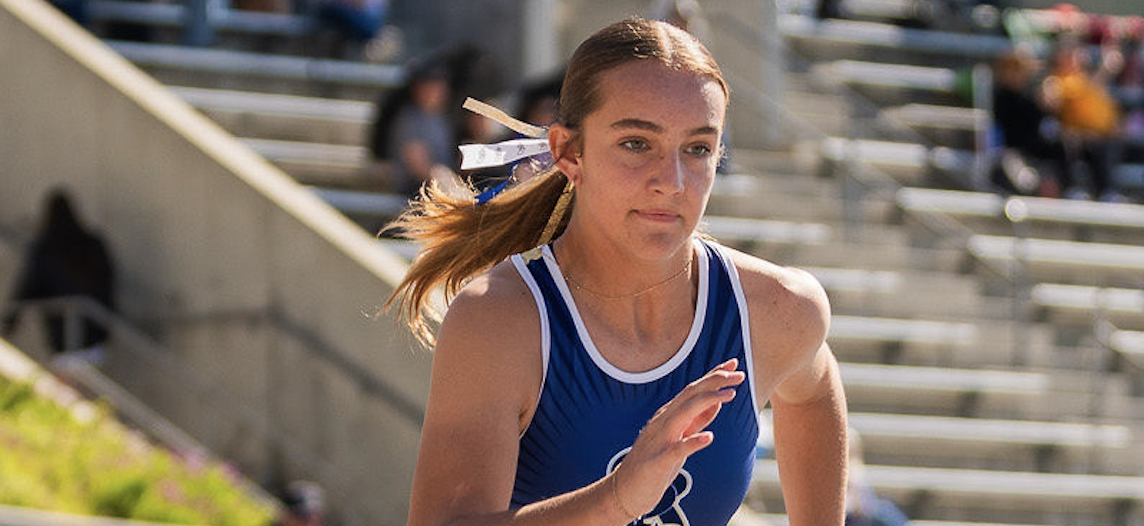 Chloe Heiner competes at Track & Field Masters