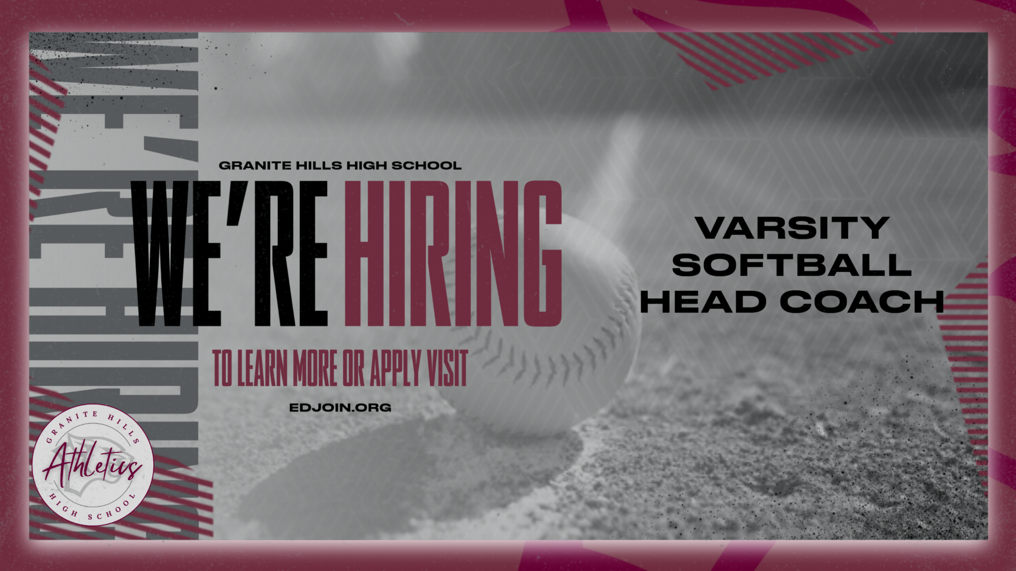 Granite Hills High School is Seeking a Varsity Softball Head Coach