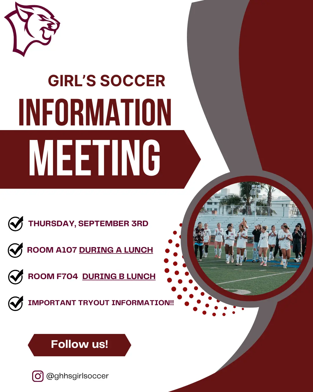 Girls Soccer Information Meeting!