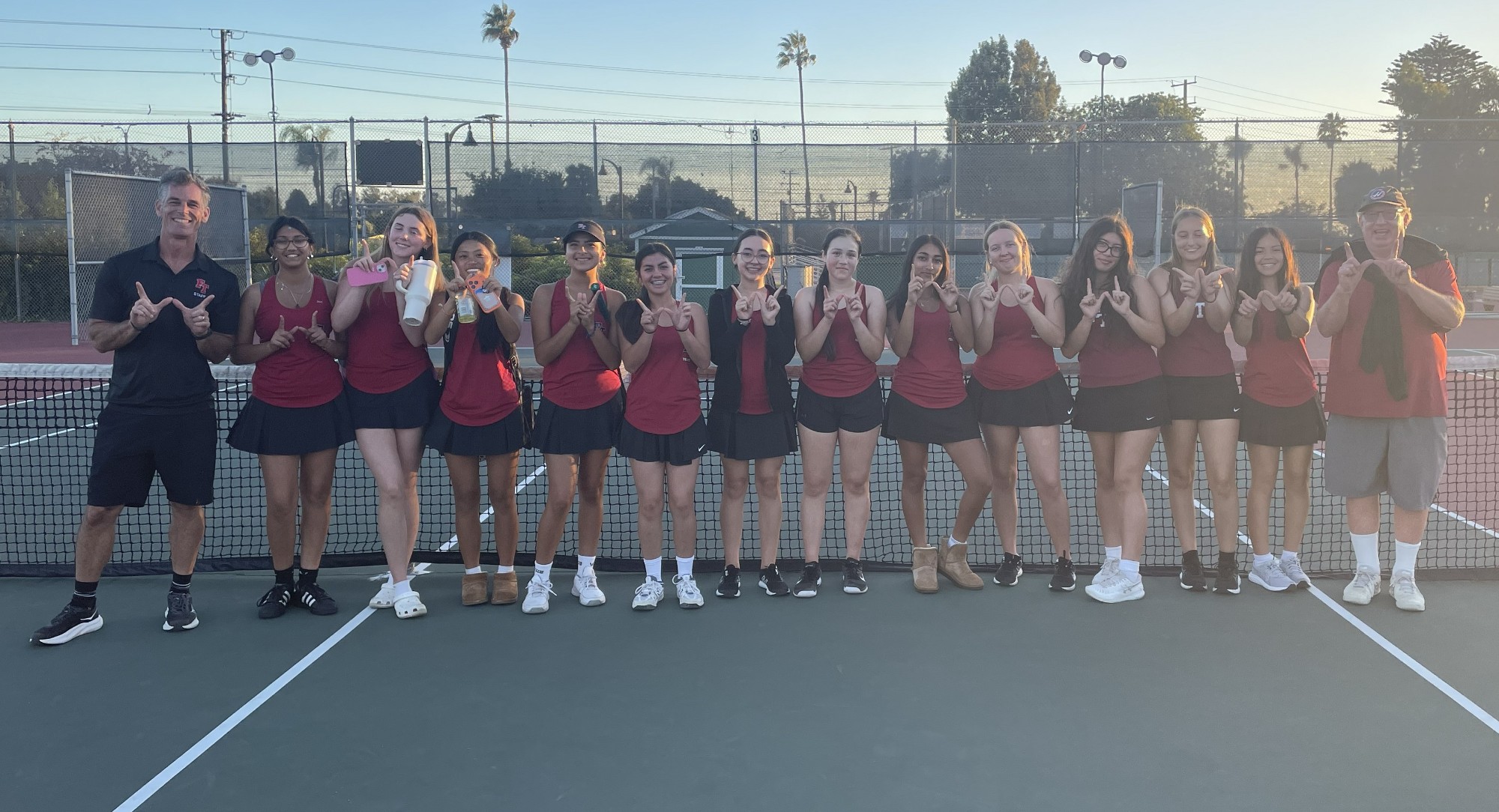 Girls Tennis Battle for a Big Win on Senior Night