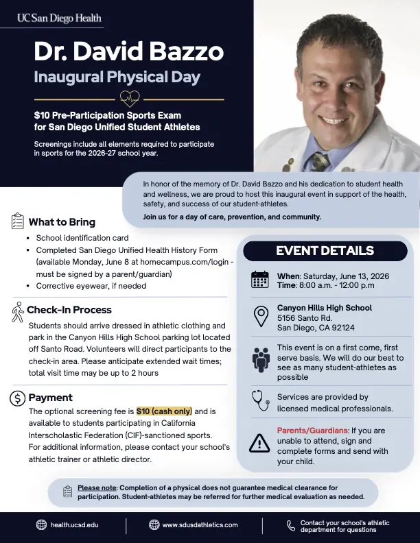 UCSD Sports Physical Event