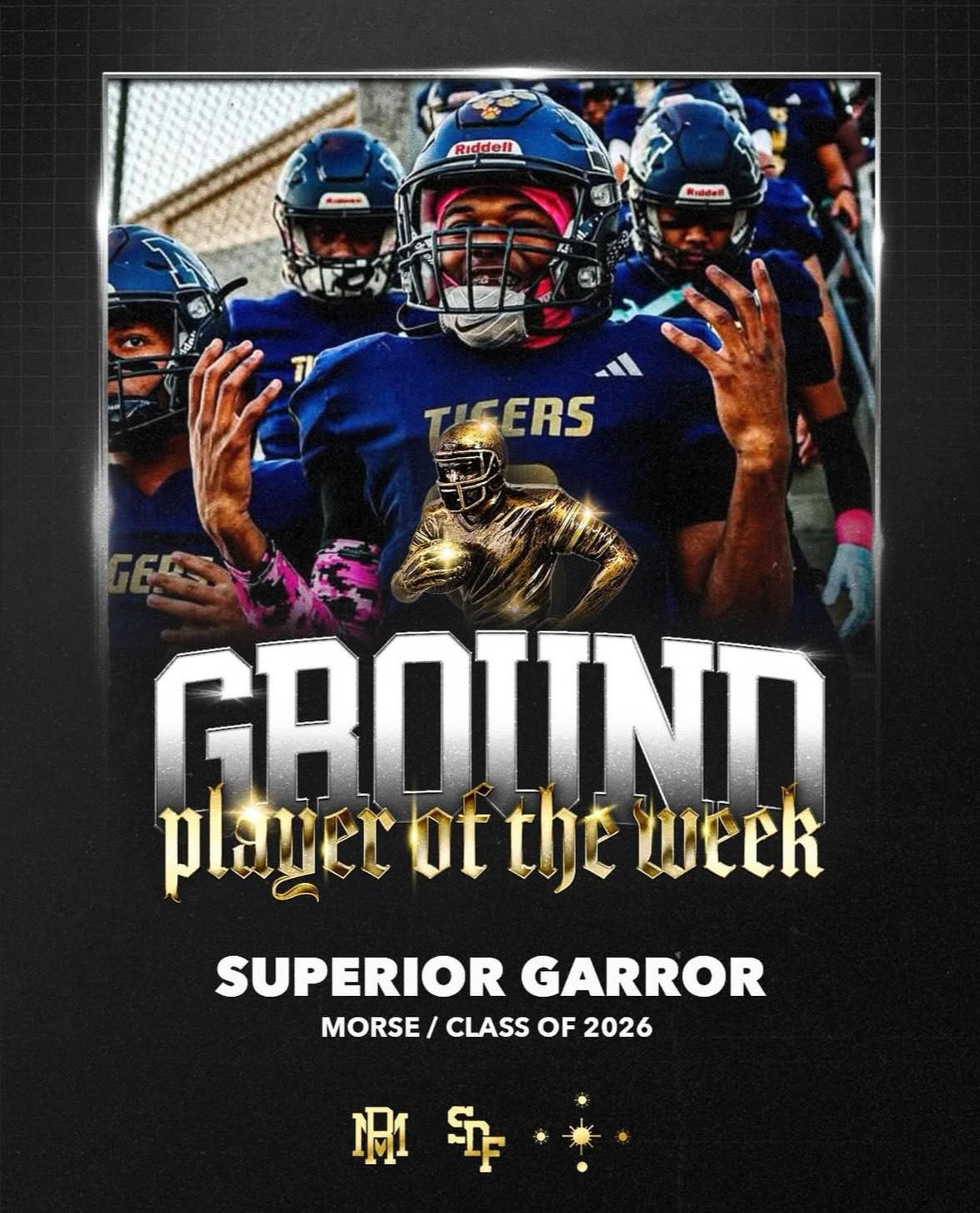 Superior Garror GROUND player of the week!