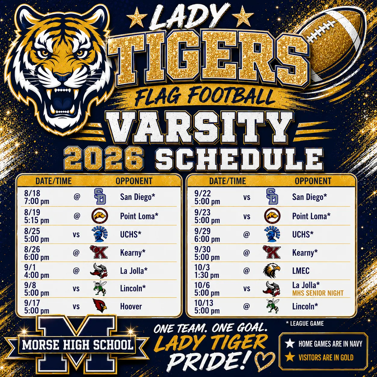 New 26-27 Flag Schedule