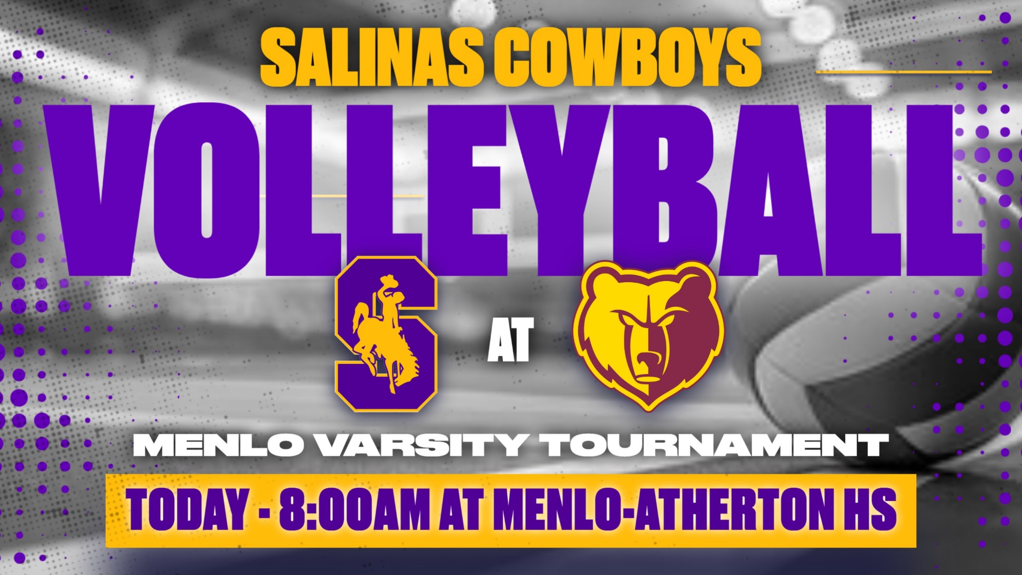 Girls Volleyball Today at Menlo Tournament