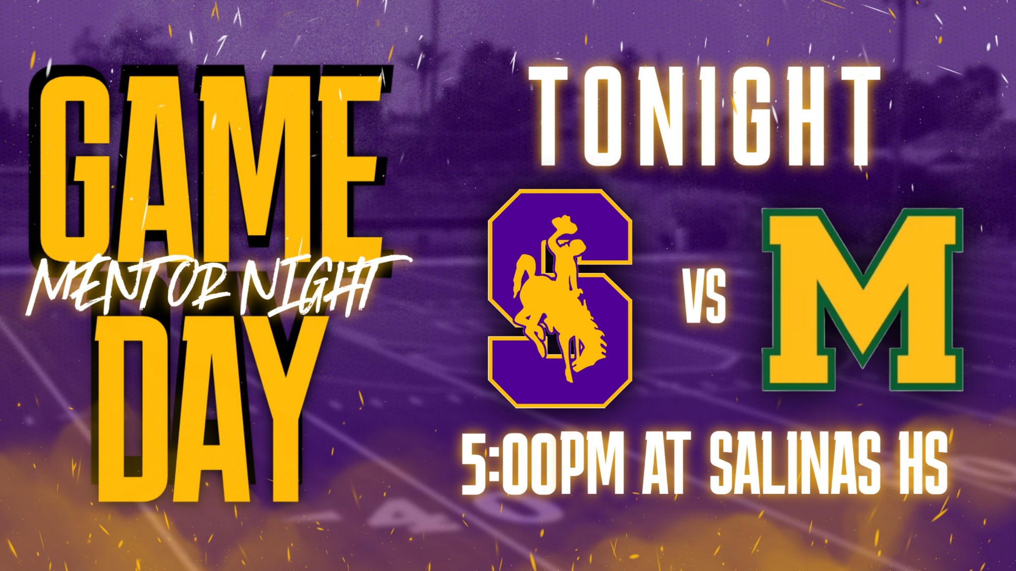 Football Mentor Night Tonight vs Monterey