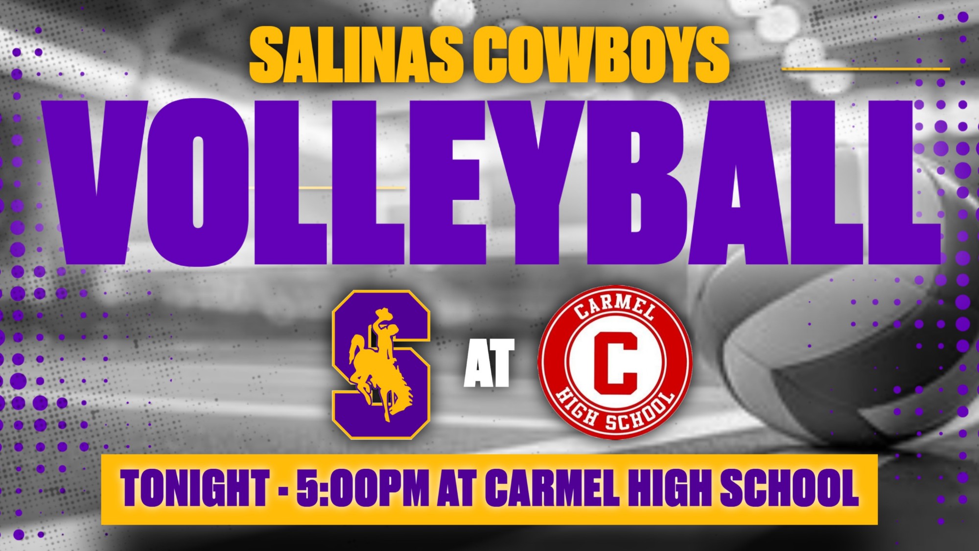 Girls Volleyball Tonight at Carmel