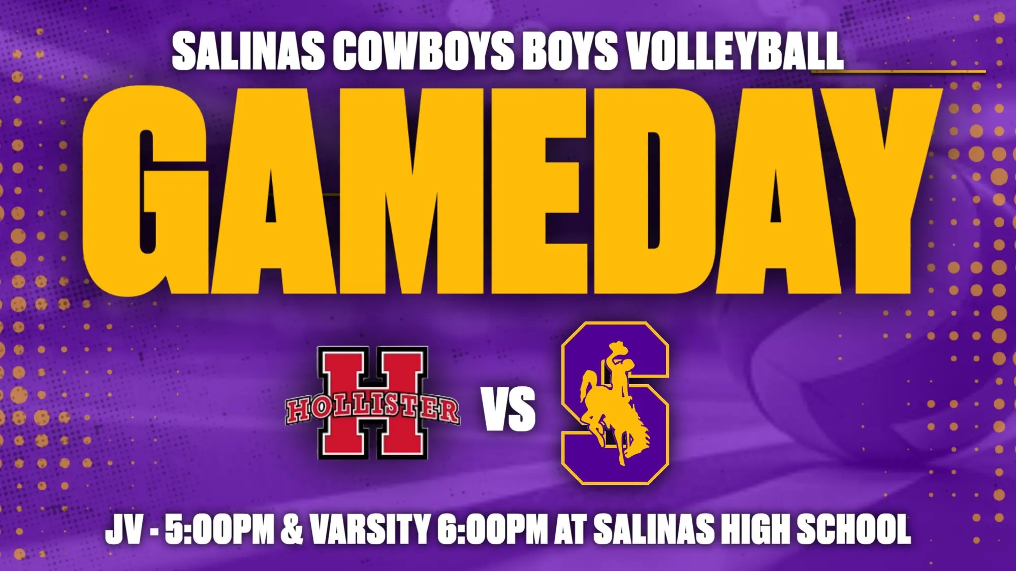 Boys Volleyball Tonight vs Hollister