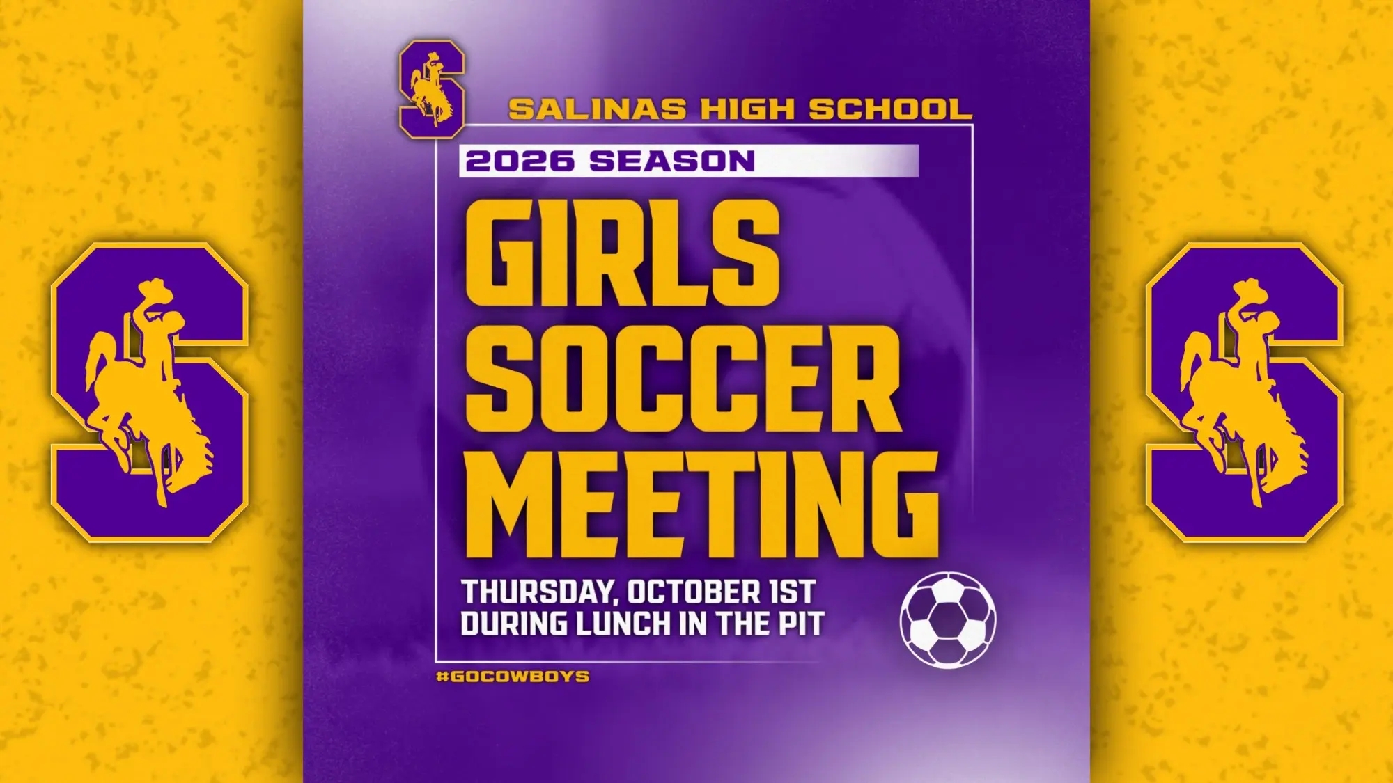 Girls Soccer Meeting – October 1st