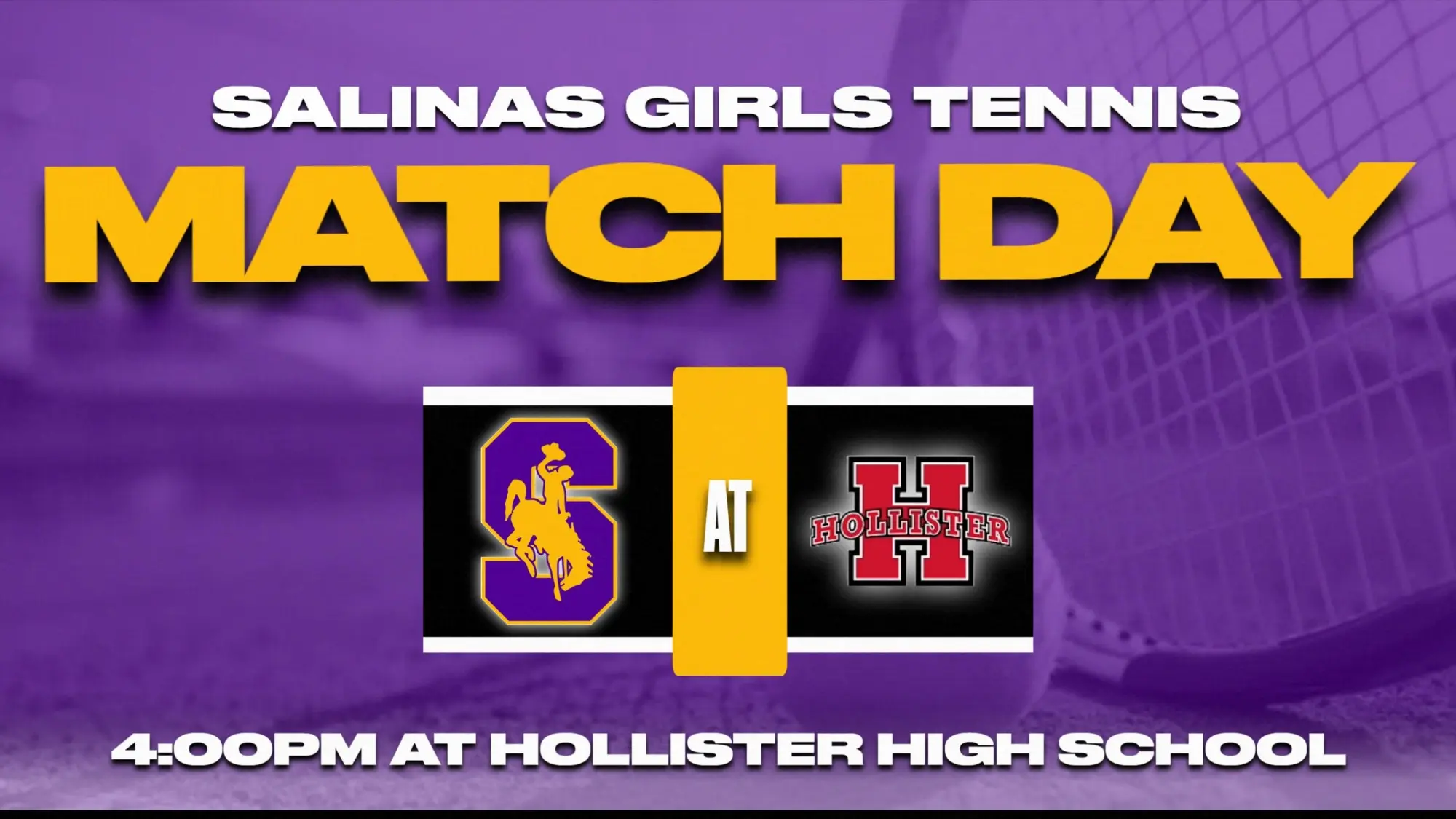 Girls Tennis Today at Hollister