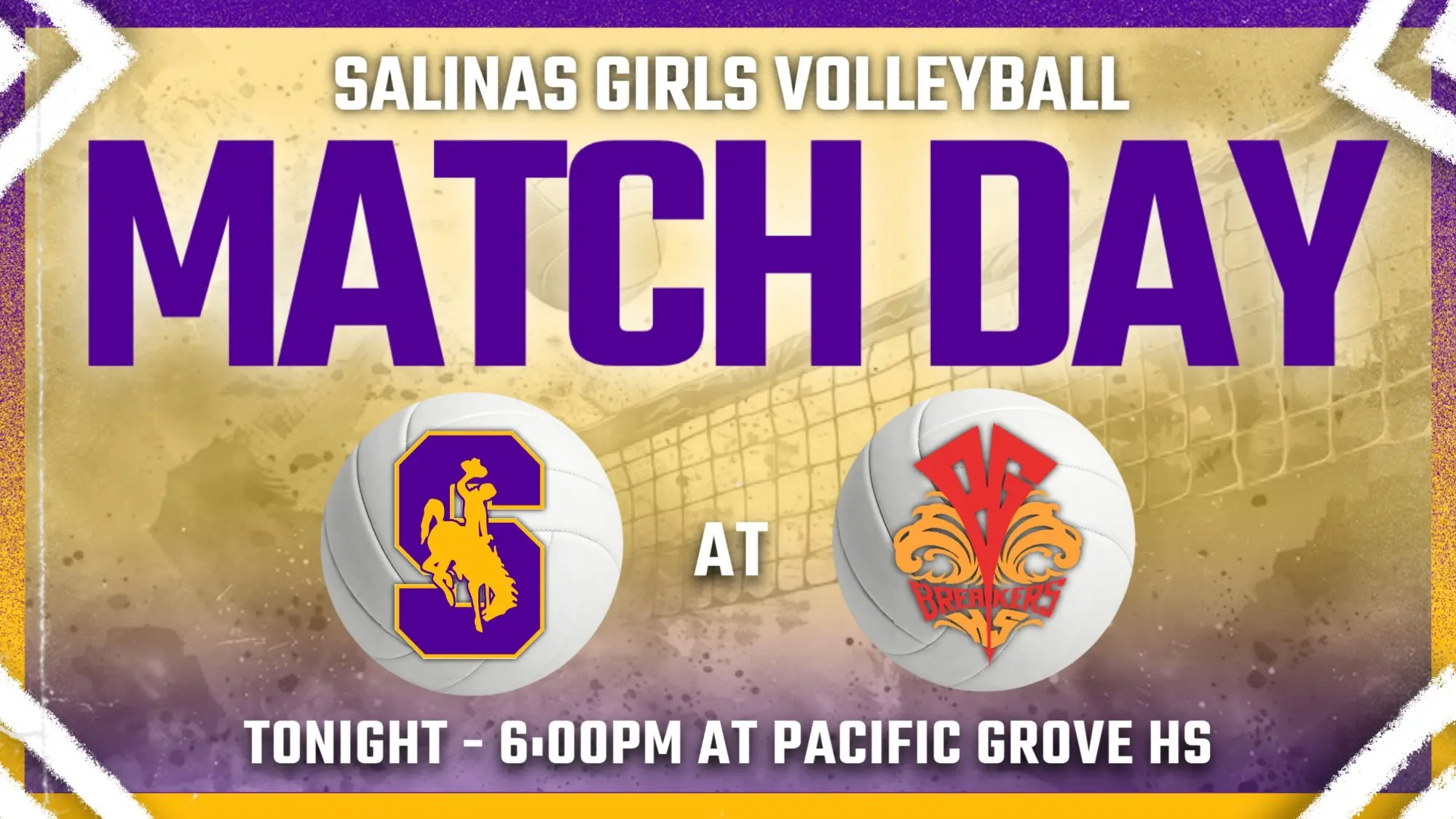 Girls Volleyball Tonight at Pacific Grove