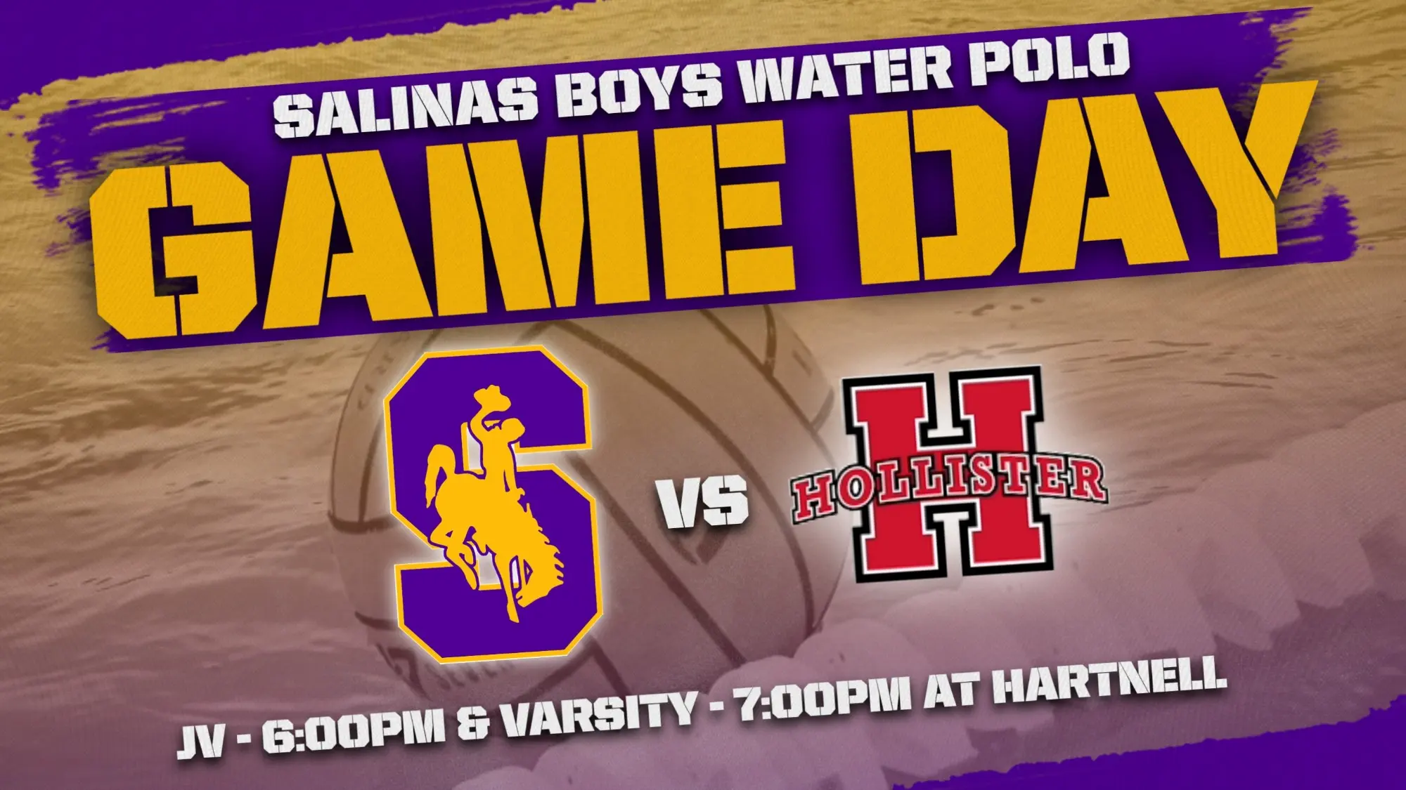 Boys Water Polo Tonight vs Hollister