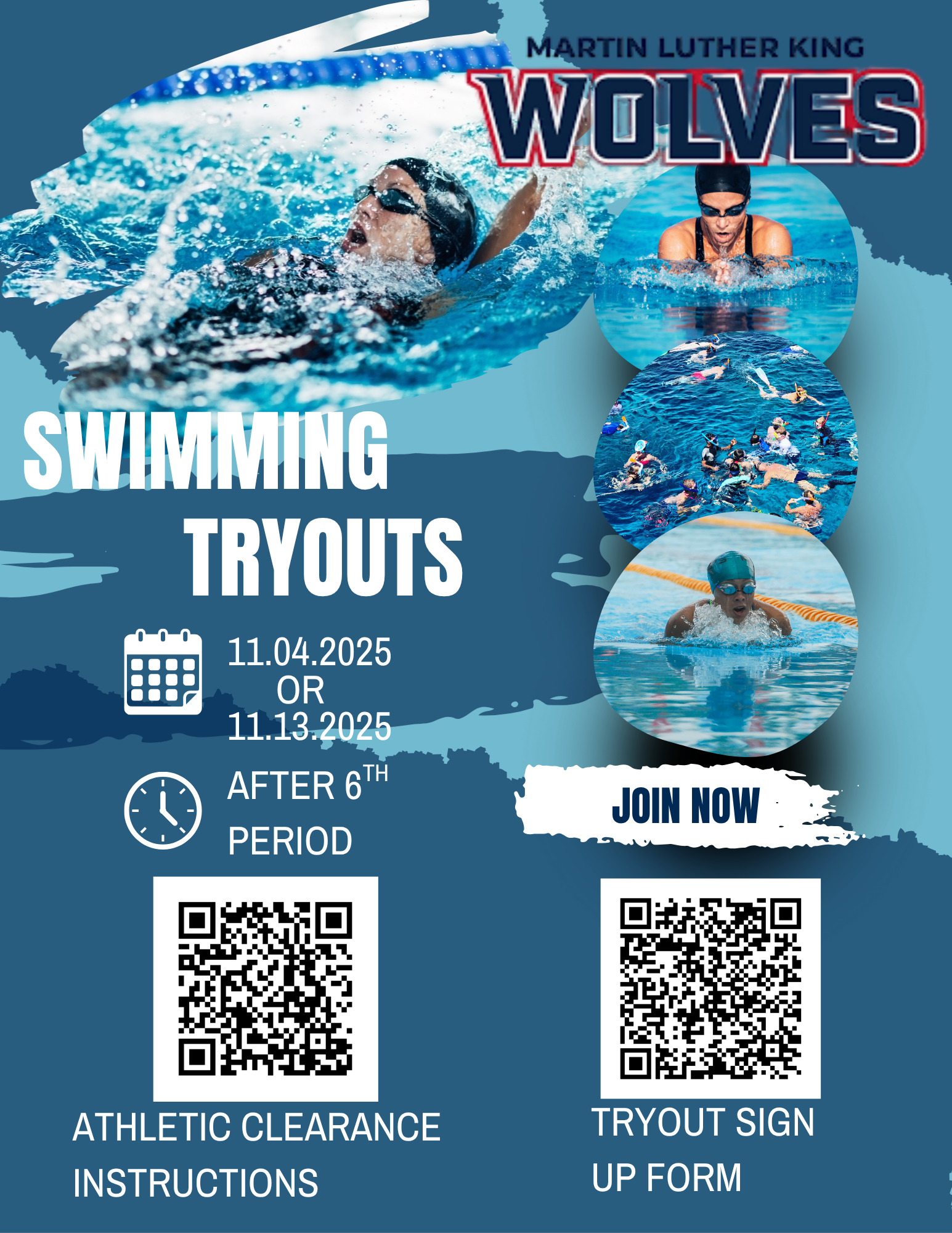 SWIMMING TRYOUTS ARE COMING SOON