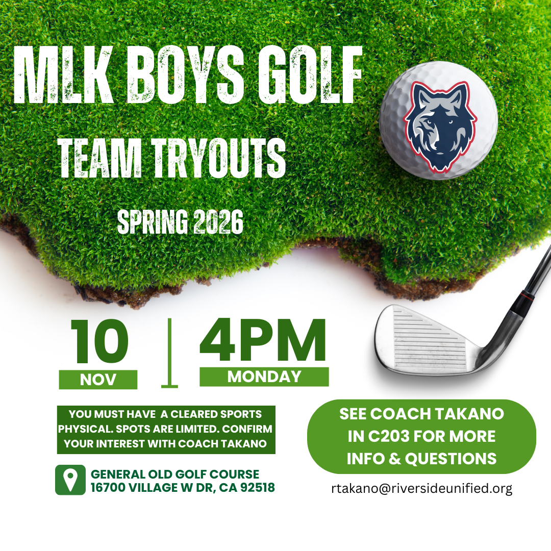 BOYS GOLF TRYOUTS ARE COMING SOON