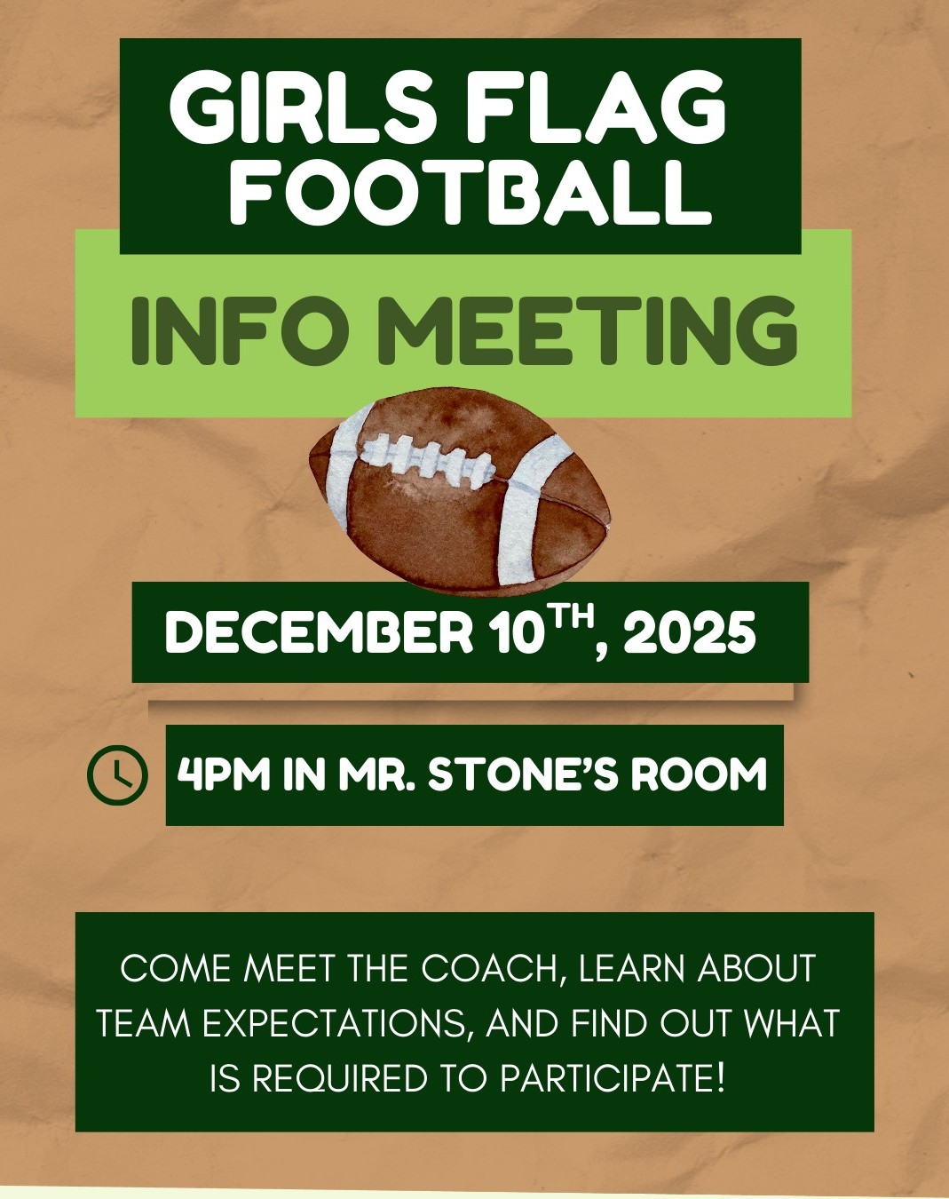 Flag Football Announcement