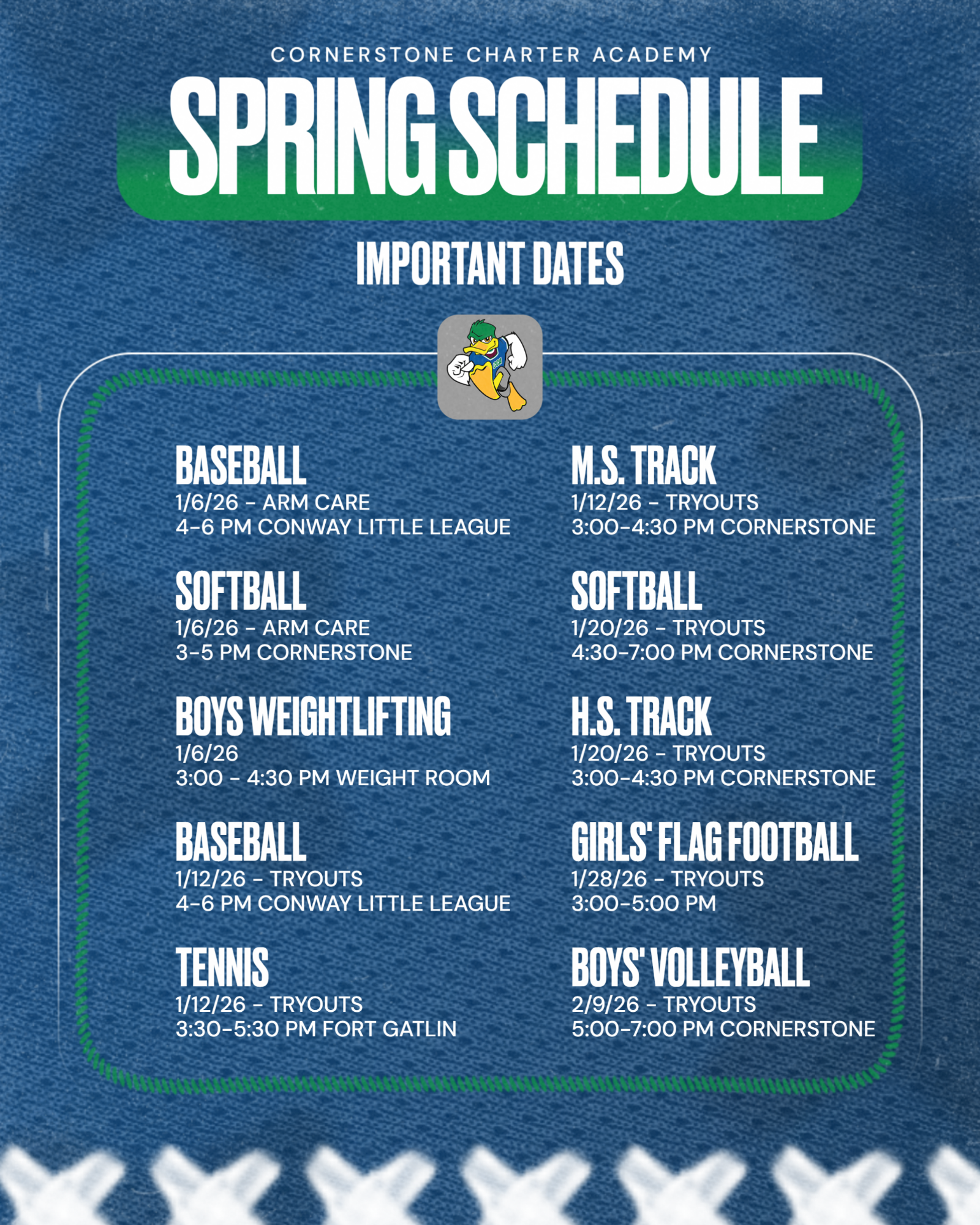 Spring Sport Tryouts