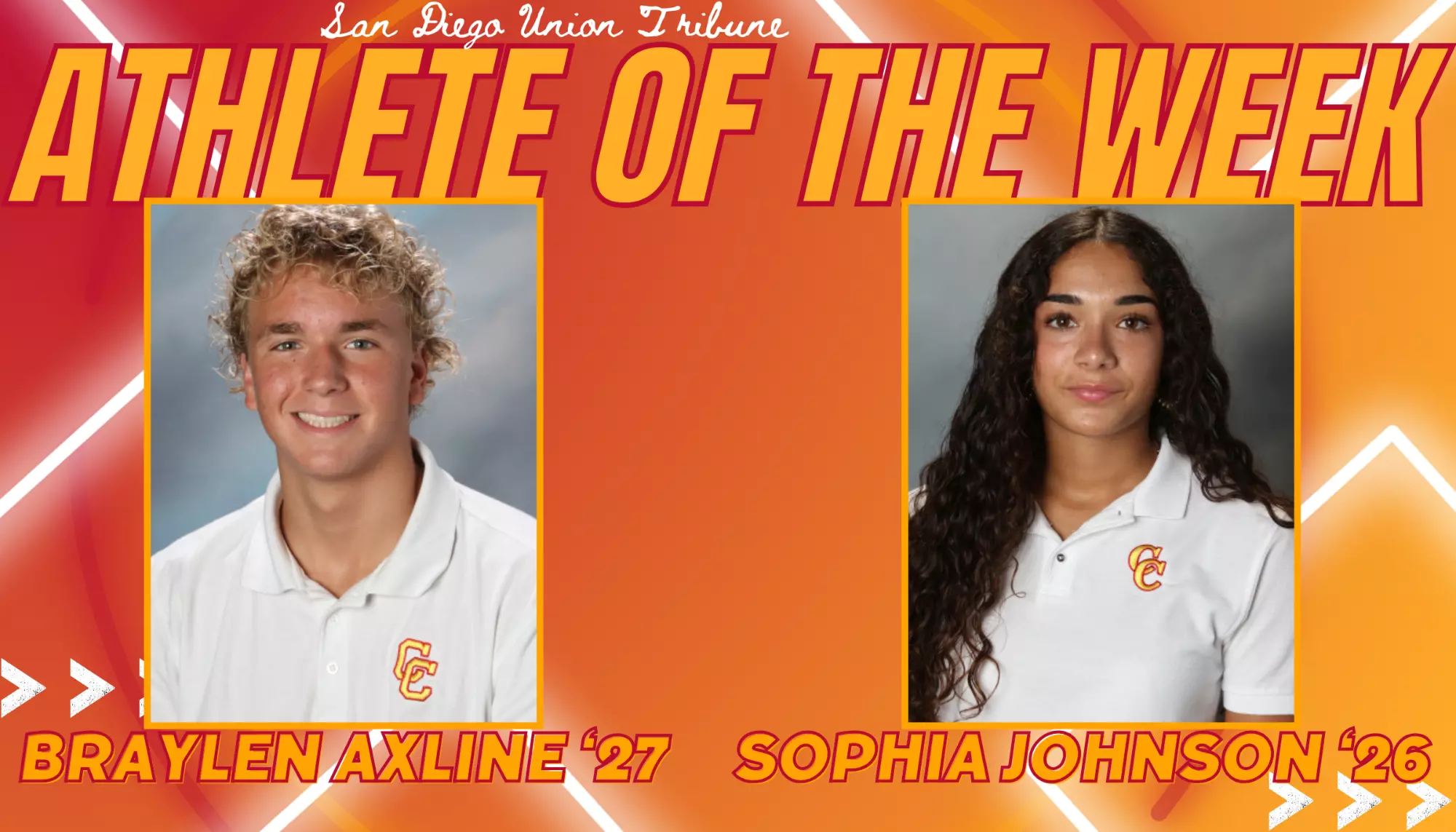 San Diego Union Tribune Athlete of the Week