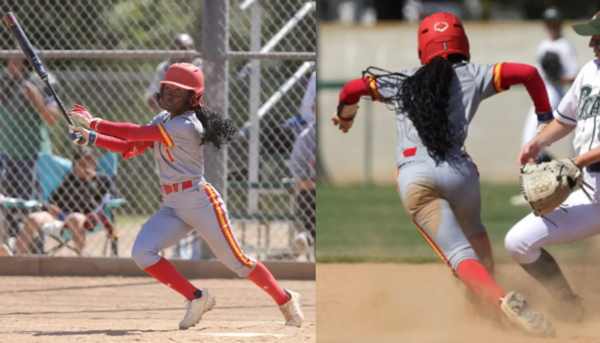 Trice hitting & running the bases