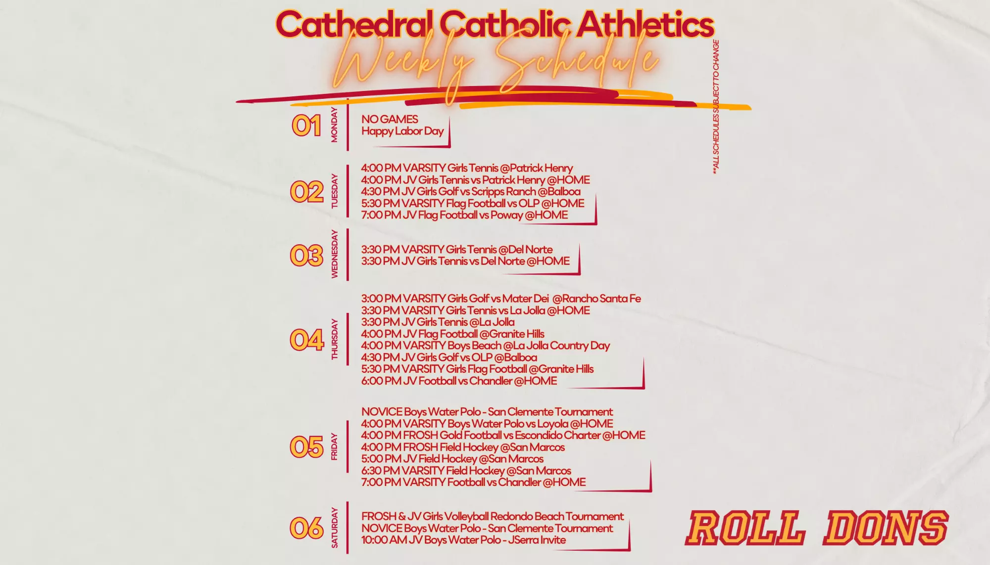 This Week in Athletics