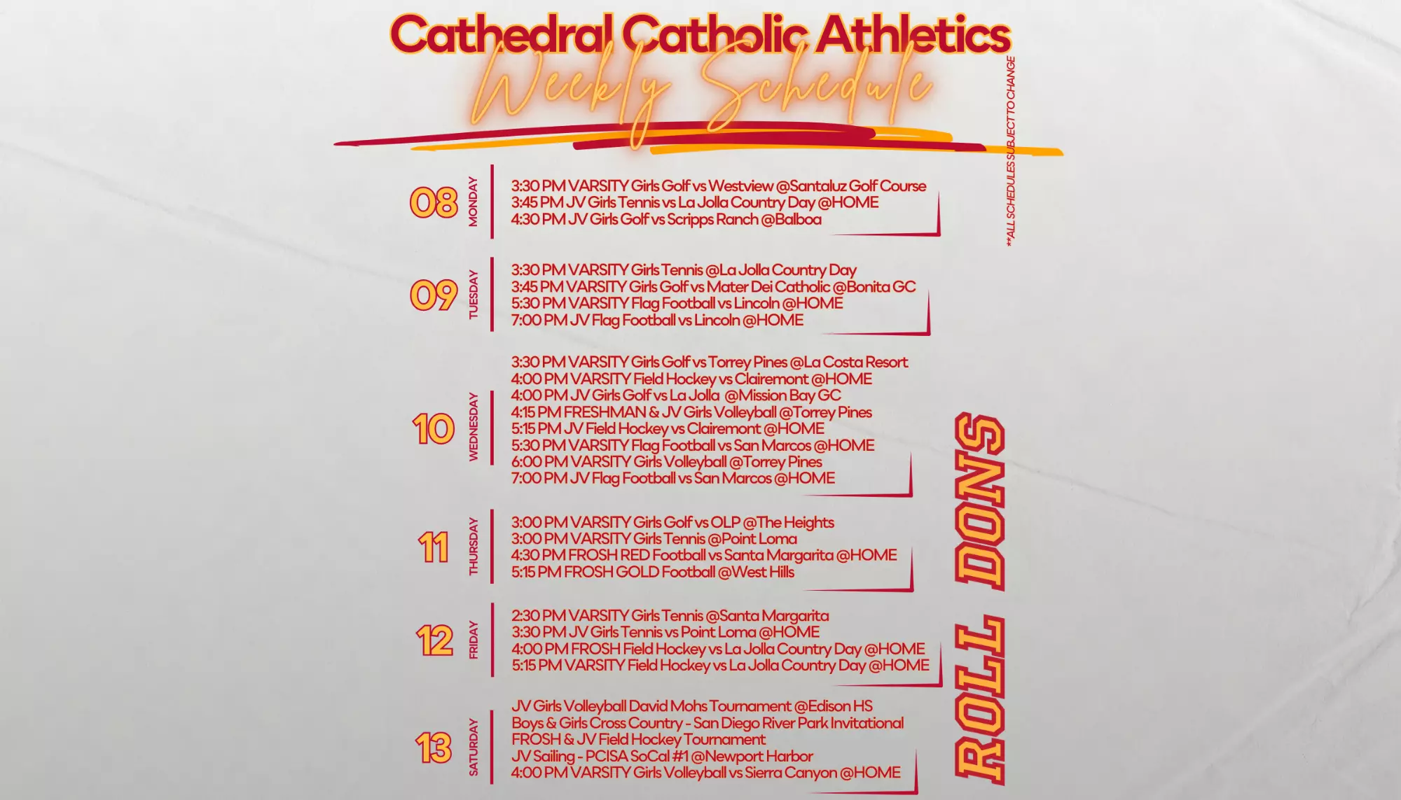 This Week in Athletics