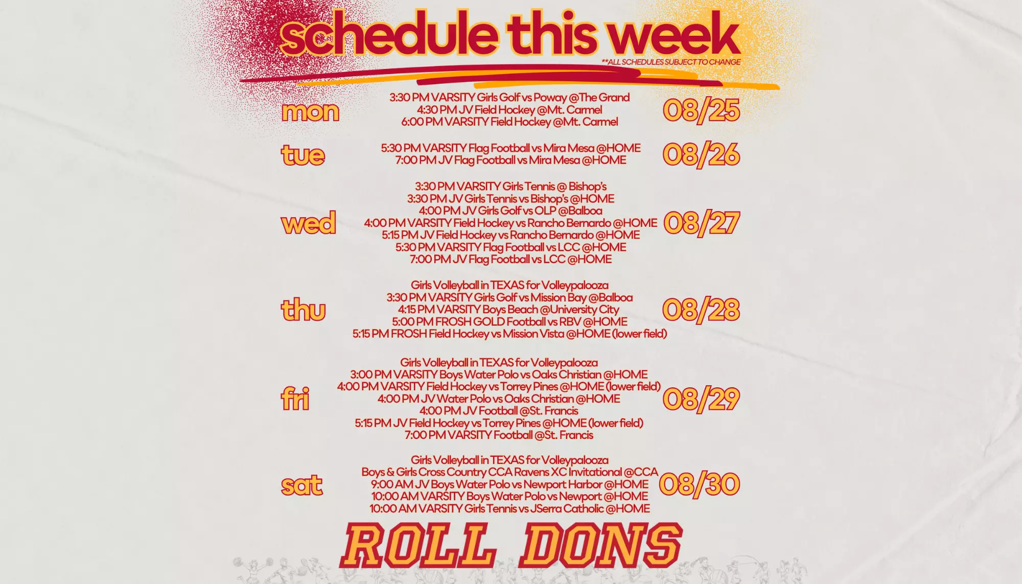 This Week in Athletics