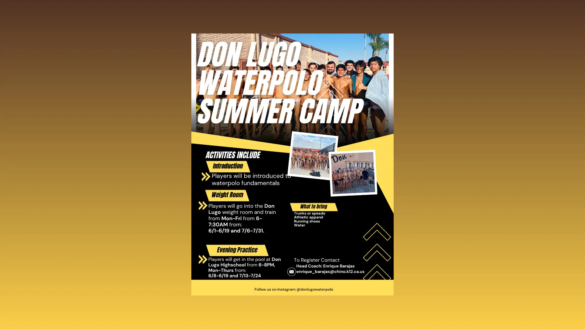 Water Polo Camp Announced