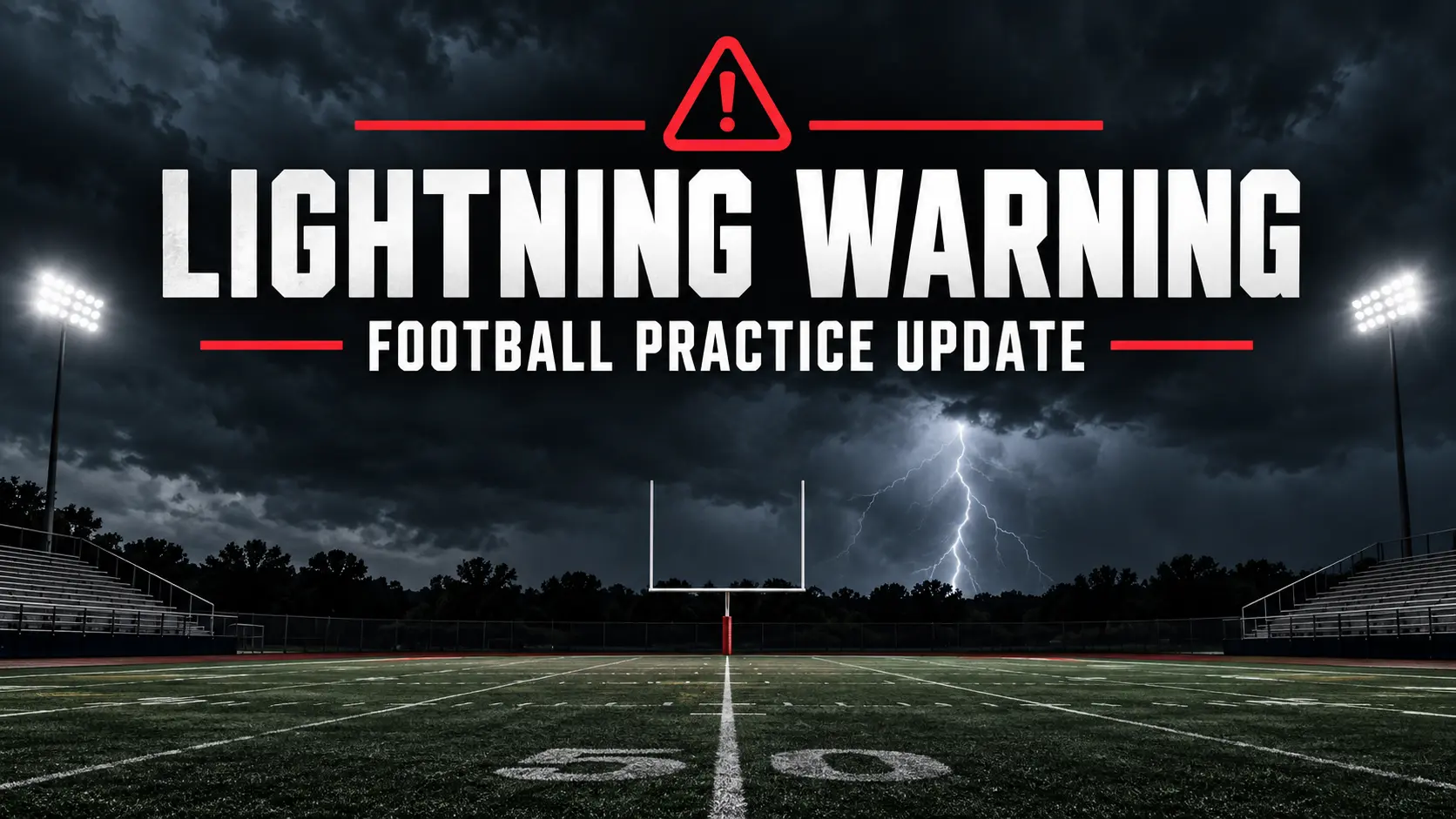 Football Practice Update: 9/9 Lightning Warnings